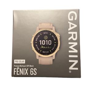 Garmin Fenix 6s pro solar premium multi sport GPS watch; gold; 42 mm case size